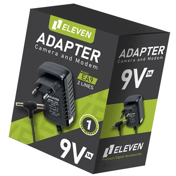 آداپتور 9 ولت 1 آمپر مدل ELEVEN EA9 آداپتور 9 ولت 1 آمپر مدل ELEVEN EA9
