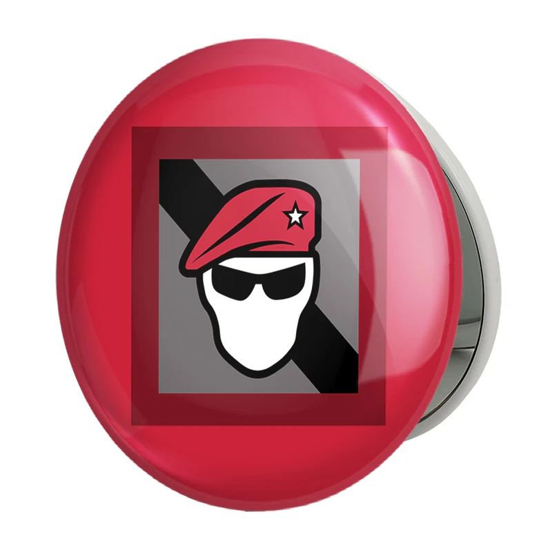 آینه جیبی خندالو طرح  recruit_red بازی رینبو سیکس سیج  مدل تاشو کد 30366