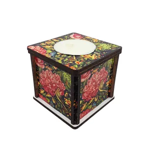 جاشمعی مدل چوبی طرح گل و مرغ ch5 کد 1095