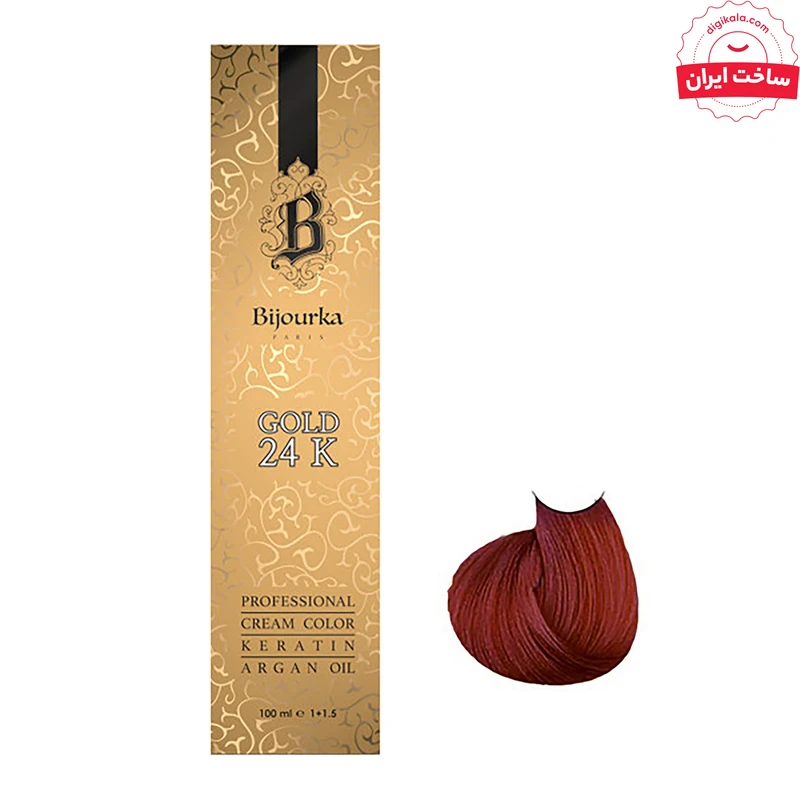 رنگ مو بیجورکا شماره BI1 حجم 100 میلی لیتر رنگ عنابی