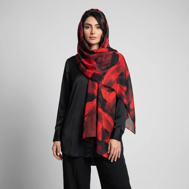 شال زنانه مدل نخی جدید طرح بهاری کد ana-2544