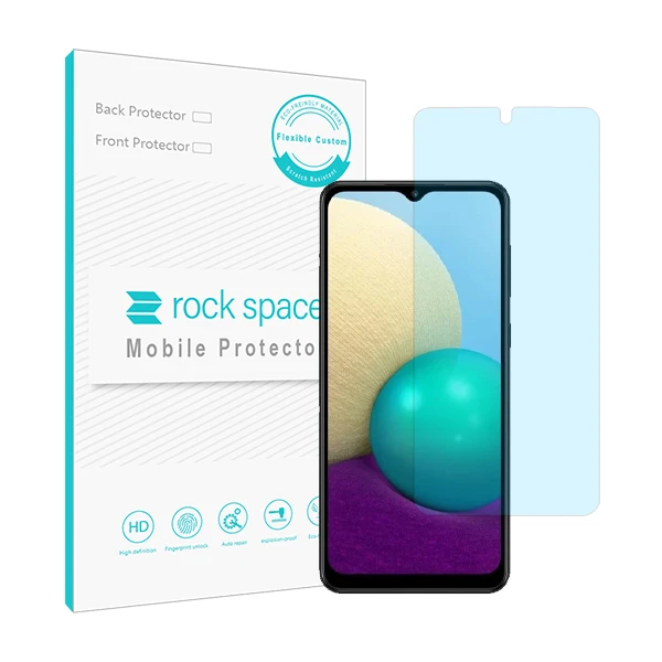 محافظ صفحه نمایش ضد اشعه آبی راک اسپیس مدل HyBLU مناسب برای گوشی موبایل سامسونگ Galaxy A02
