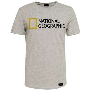تی شرت آستین کوتاه مردانه مدل National Geographic کد ZJ27 رنگ طوسی