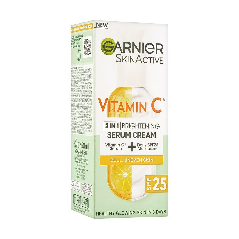 کرم سرم روشن کننده گارنیه مدل VITAMIN C 2IN1 حجم 50 میلی لیتر کرم سرم روشن کننده گارنیه مدل VITAMIN C 2IN1 حجم 50 میلی لیتر
