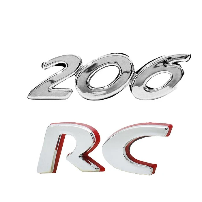 آرم صندوق عقب خودرو قطعه سازان کبیر مدل PUG-206RC2-3010205 مناسب برای پژو 206 مجموعه 2 عددی