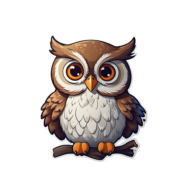 استیکر پارچه و لباس پاد آفرین طرح جغد کد 2154