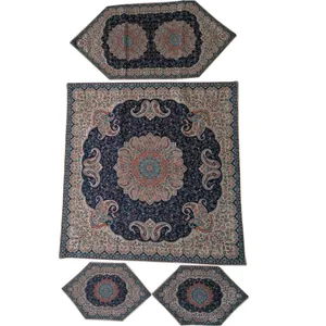 ست 4 تکه رومیزی ترمه مدل ترنج