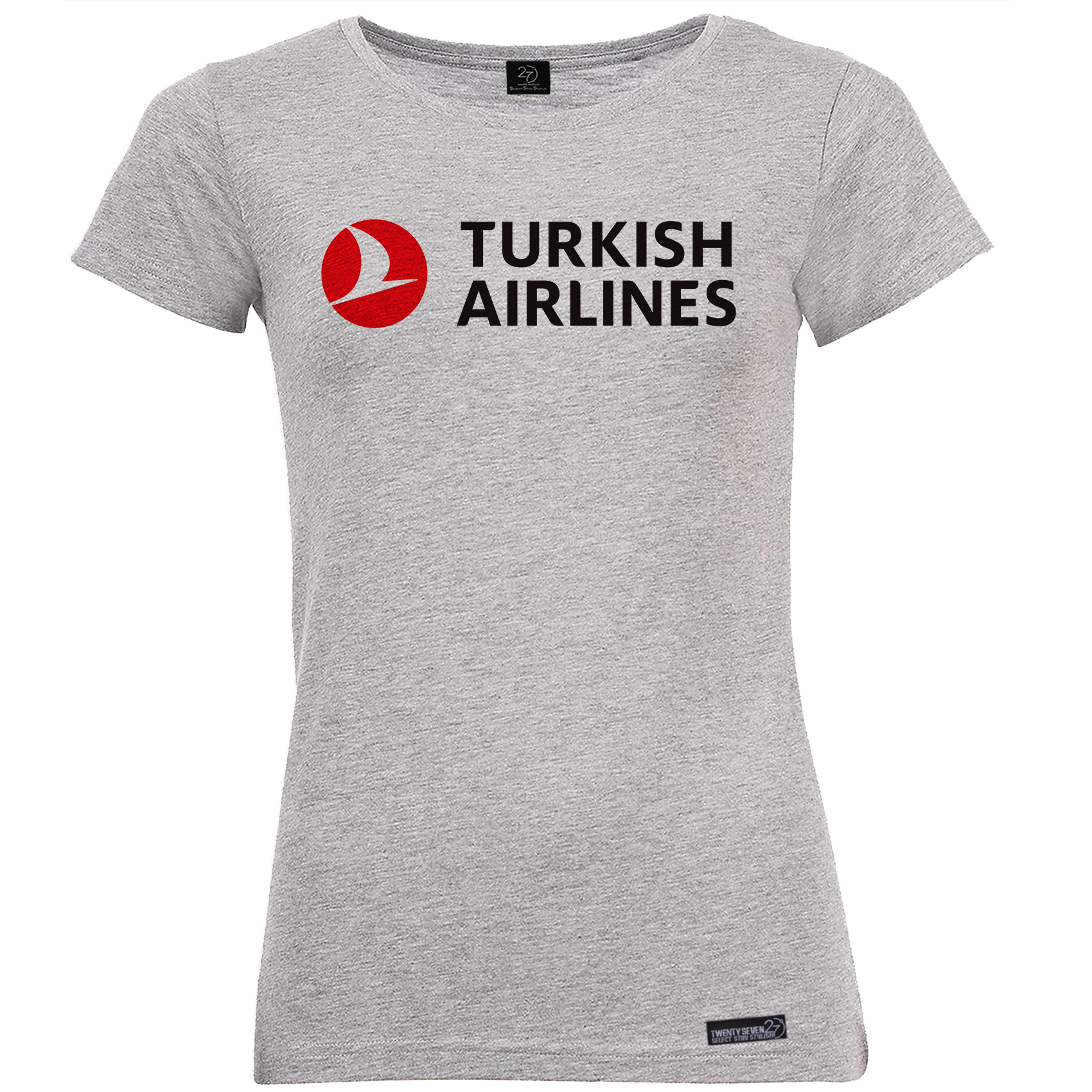 تی شرت آستین کوتاه زنانه 27 مدل Turkish Airline کد MH87
