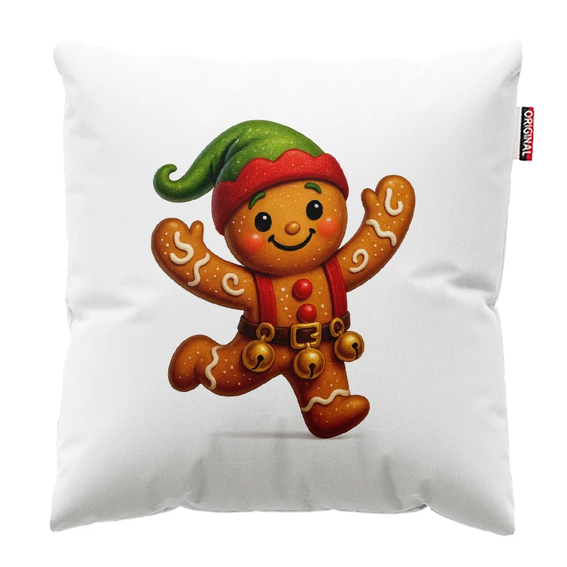 کوسن پاد آفرین مدل کریسمس طرح کوکی بیسکویتی کد PK402480 سایز 40*40 سانتی متر