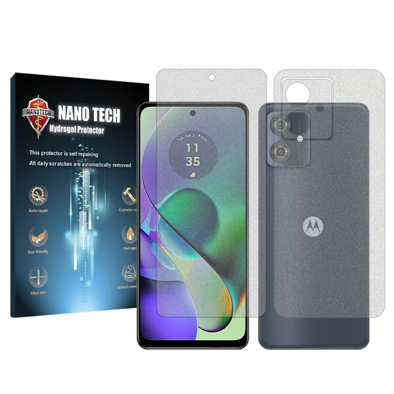 محافظ صفحه نمایش مات نانو تک مناسب برای گوشی موبایل موتورولا Moto G54 به همراه محافظ پشت گوشی