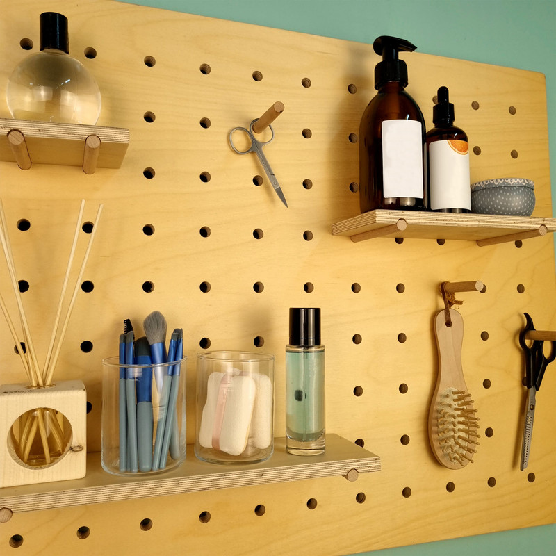 شلف دیواری مدل پگ بورد مستطیلی شلف دیواری مدل پگ بورد مستطیلی