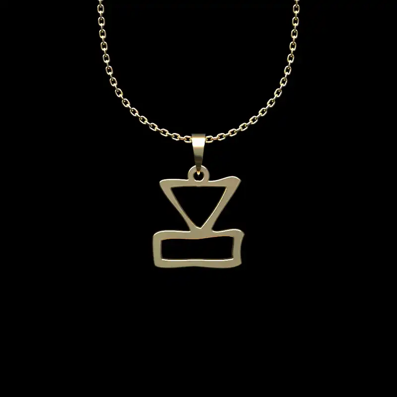 گردنبند طلا 18 عیار زنانه مدوپد مدل هندسی کد N2-1-1077