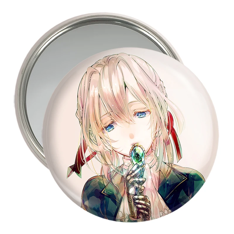 آینه جیبی خندالو مدل دختر انیمه ای  کد 18075