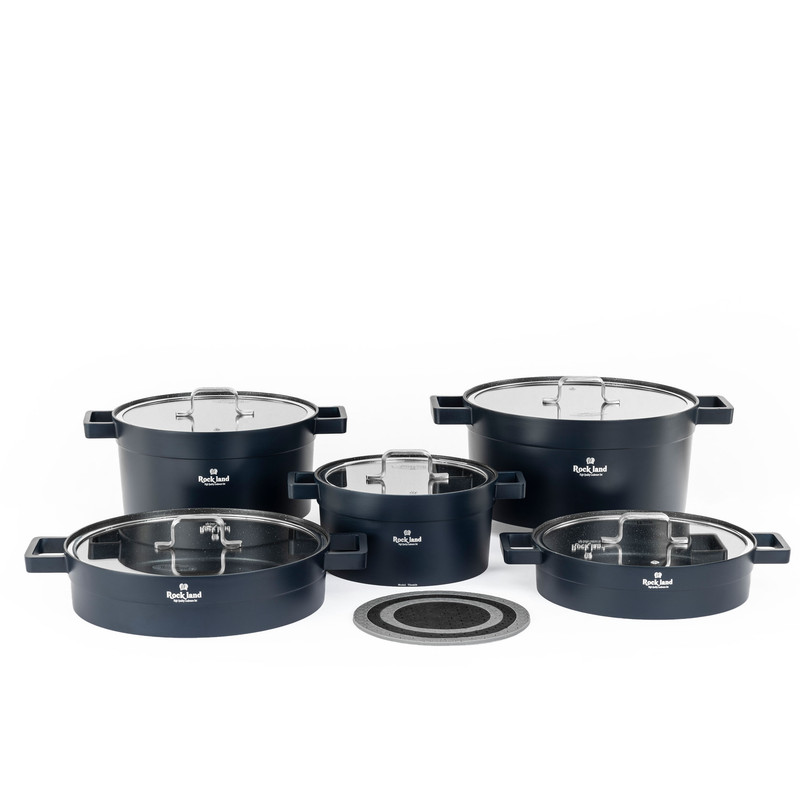 سرویس قابلمه و تابه گرانیتی 14 پارچه راکلند مدل تمیس کد 80001201