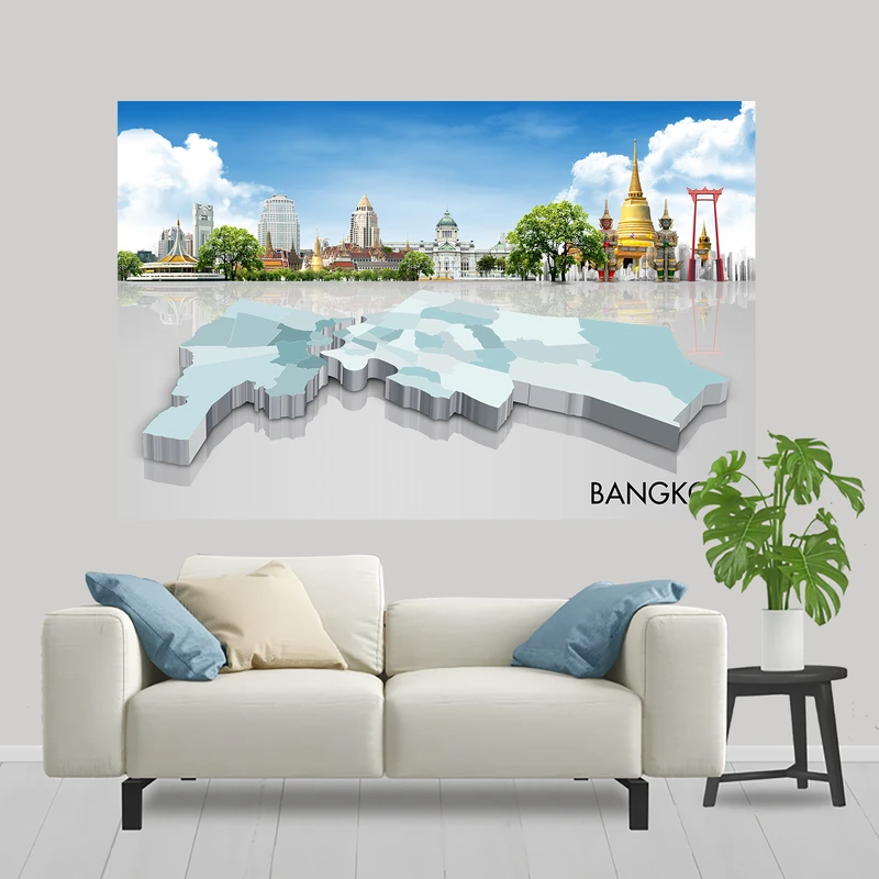 پوستر پارچه ای مدل آژانس هواپیمایی کد 012