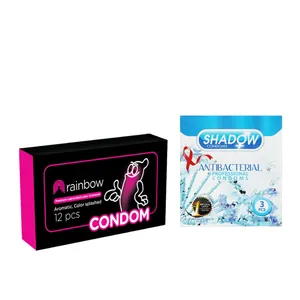 کاندوم شادو مدل Anti Bacterial بسته 3 عددی به همراه کاندوم Condom مدل Rainbow بسته 12 عددی