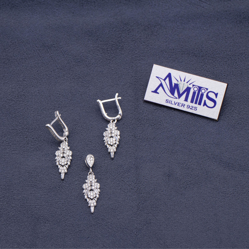 نیم ست نقره زنانه مدل AMT-N220