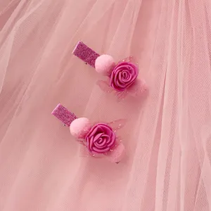 گیره مو دخترانه مدل رز بسته دو عددی