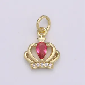 آویز گردنبند طلا 18 عیار زنانه قیراط طرح تاج کد GH2652