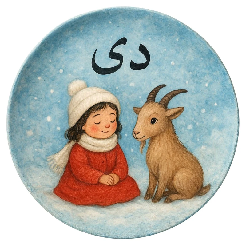 بشقاب دیوارکوب سفالی طرح دی کد D253