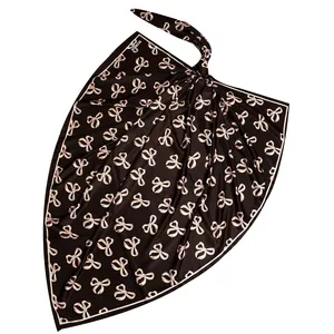 روسری زنانه مدل ابریشم توییل طرح پاپیون کد ab450