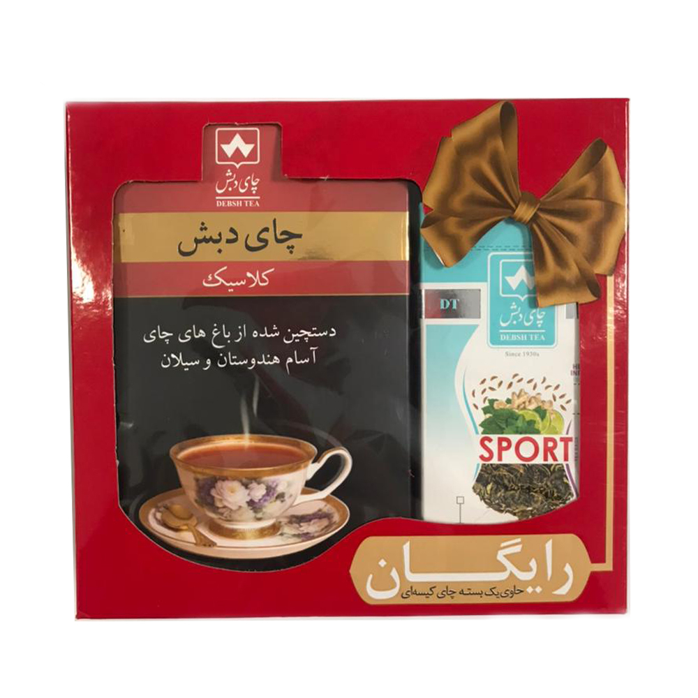 چای کلاسیک چای دبش - 500 گرم و دمنوش کیسه ای ورزش بسته 25 عددی