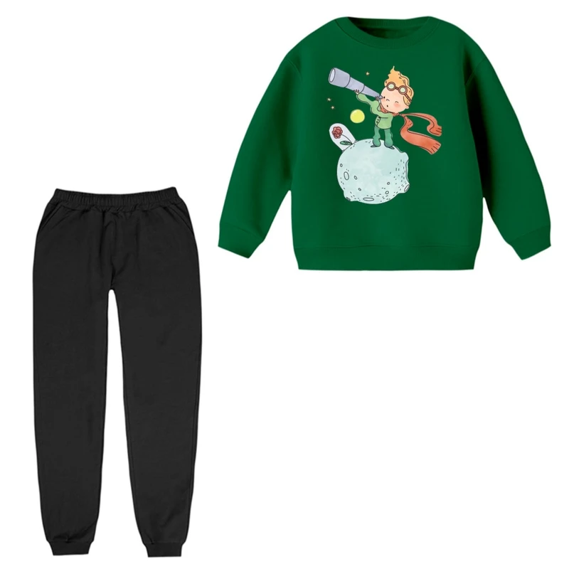 ست سویشرت و شلوار راحتی بچگانه مدل شازده کوچولو کد 1