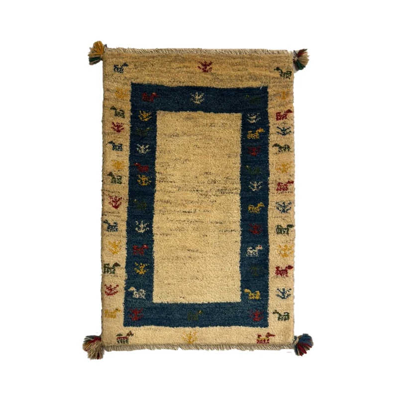 گبه دستباف نیم متری مدل بافت قشقای شیراز کد NKP-sgp34