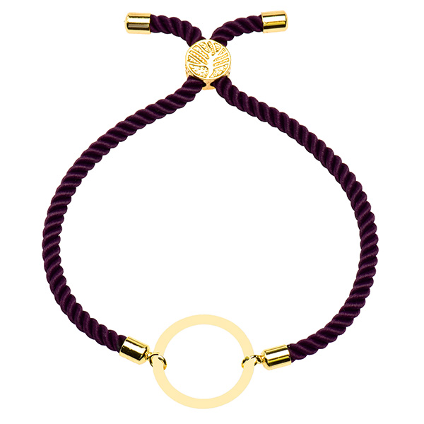 دستبند طلا 18 عیار دخترانه کرابو طرح دایره مدل Krd1574