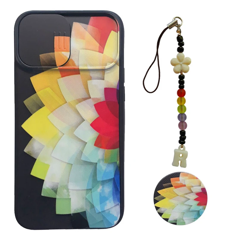 کاور کد A6449 مناسب برای گوشی موبایل اپل iPhone 12 Pro Max به همراه پایه نگهدارنده و بند آویز