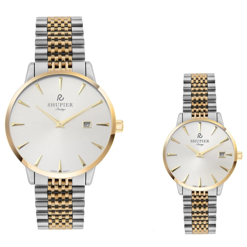 ست ساعت مچی عقربه ای زنانه و مردانه شوپیر مدل GL207A005