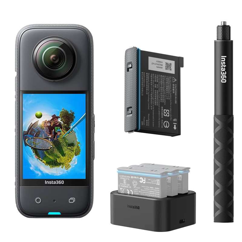 دوربین فیلم برداری ورزشی اینستا 360 مدل insta360 x3 به همراه لوازم جانبی دوربین فیلم برداری ورزشی اینستا 360 مدل insta360 x3 به همراه لوازم جانبی
