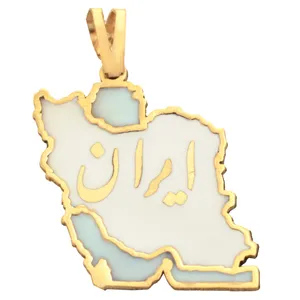 آویز گردنبند طلا 18 عیار زنانه طلای مستجابی مدل ایران کد 1