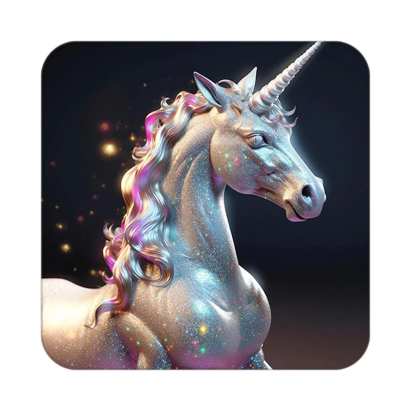 زیر لیوانی کاکتی طرح اسب تک شاخ و یونیکورن مدل mp29127