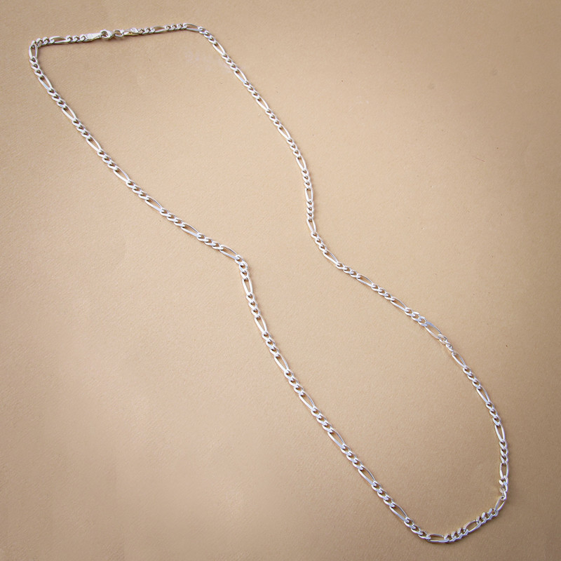 زنجیر نقره مردانه مدل فیگارو ترک کد ZR_008