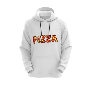 هودی زنانه مدل پیتزا کد J272 رنگ سفید