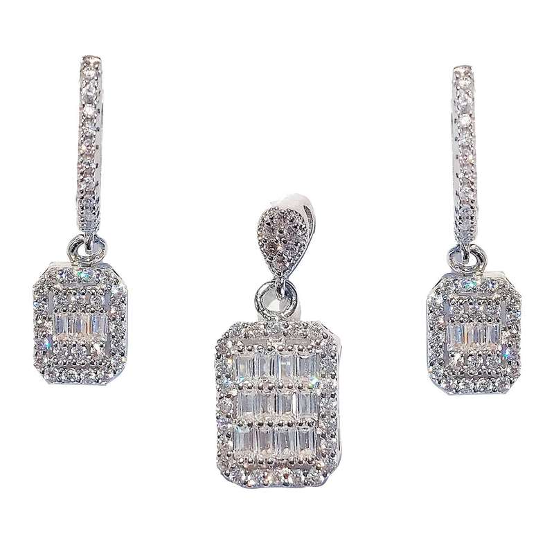 نیم ست نقره زنانه جی تی ای مدل امرالدکات نیم ست نقره زنانه جی تی ای مدل امرالدکات