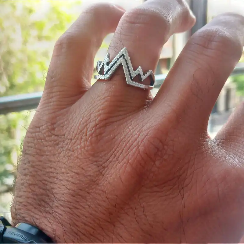 انگشتر مدل ضربان قلب کد ZA-005