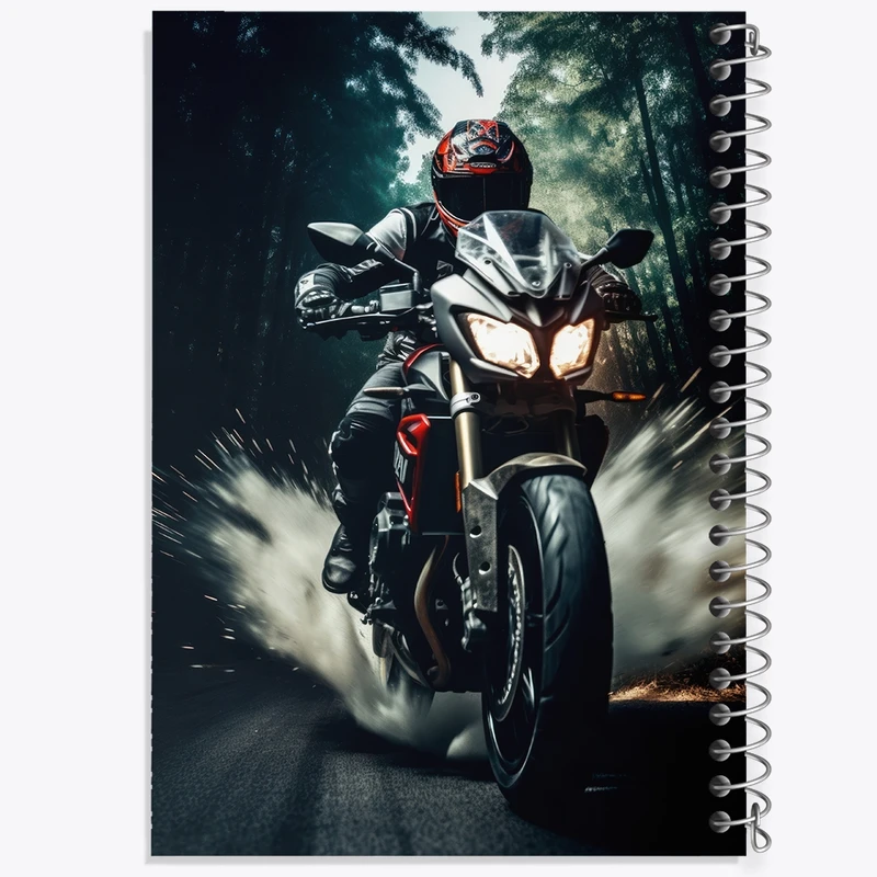 دفتر مشق 50 برگ خندالو طرح موتور سیکلت کد F2589