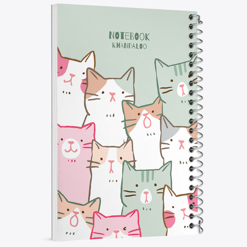دفتر مشق 100 برگ خندالو طرح گربه های کیوت کد N1359