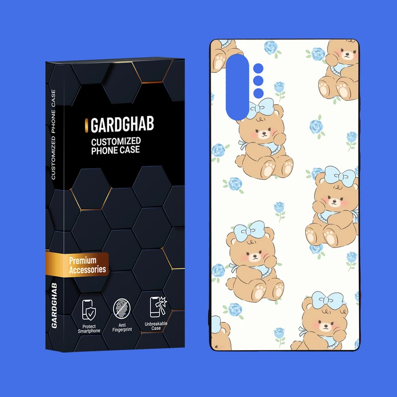 کاور گارد قاب مدل دور ژله ای پشت گلس فانتزی مناسب برای گوشی موبایل سامسونگ Galaxy Note 10 Plus