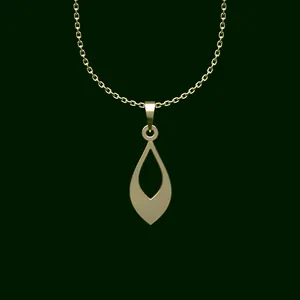 گردنبند طلا 18 عیار زنانه مدوپد مدل هندسی کد V2-1-1222