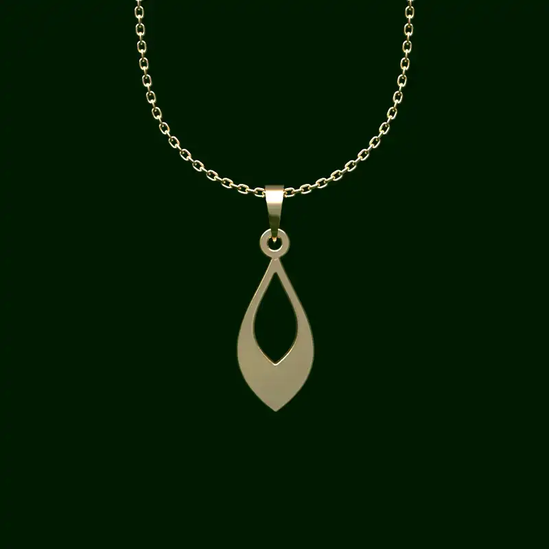 گردنبند طلا 18 عیار زنانه مدوپد مدل هندسی کد V2-1-1222