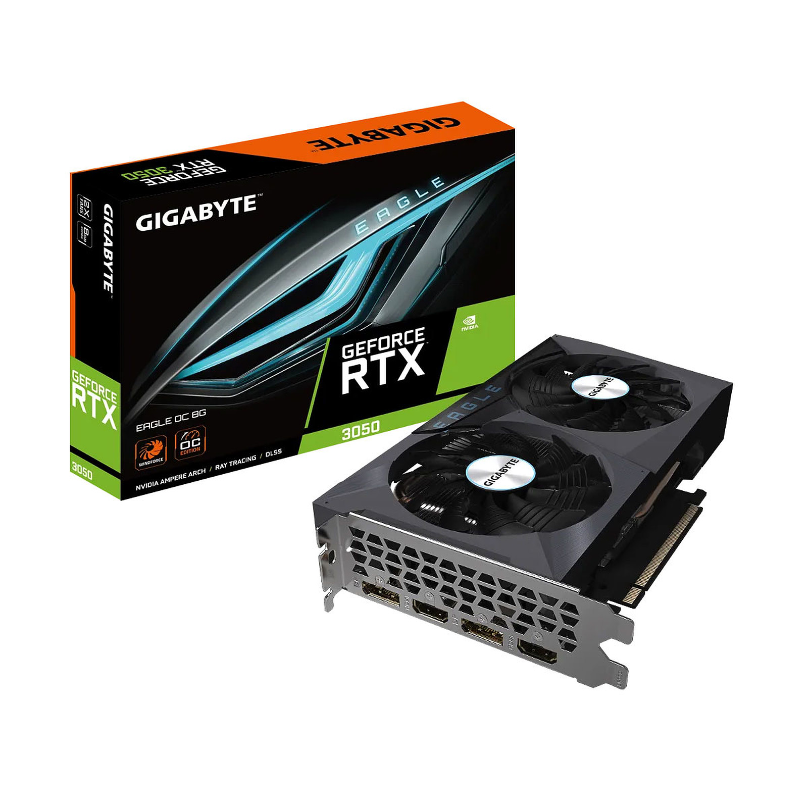 کارت گرافیک گیگابایت مدل GeForce RTX 3050 EAGLE OC 8G 