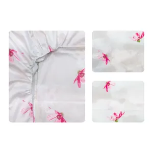 سرویس ملحفه آدنو مدل ژربرا کد IR105 دونفره 3 تکه