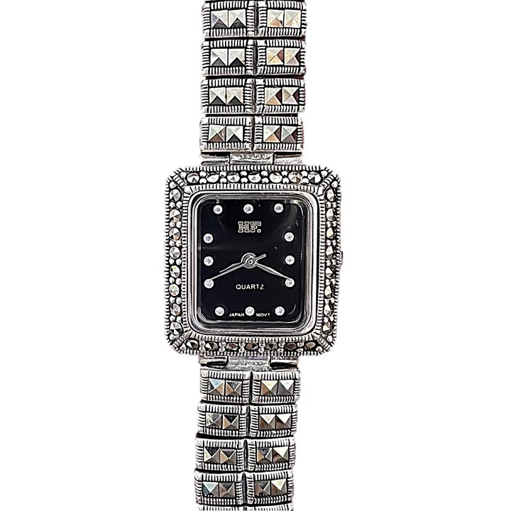 ساعت مچی عقربه ای نقره زنانه اچ اف مدل glsr-1040