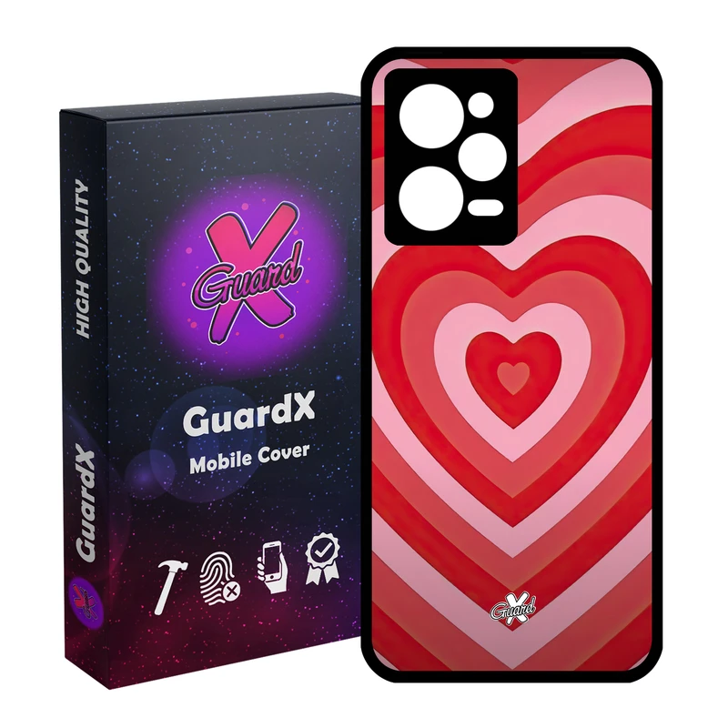 کاور گارد ایکس طرح قلب مدل Glass10511 مناسب برای گوشی موبایل شیائومی Redmi Note 12 Pro 5G/Poco X5 Pro 5G/Note 12 Pro Pro speed