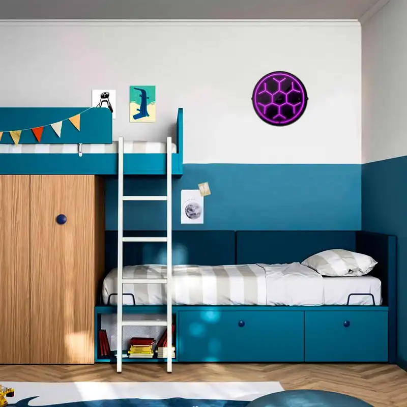 چراغ دیواری نئون دیزاین مدل Soccer-Ball-BL_PR