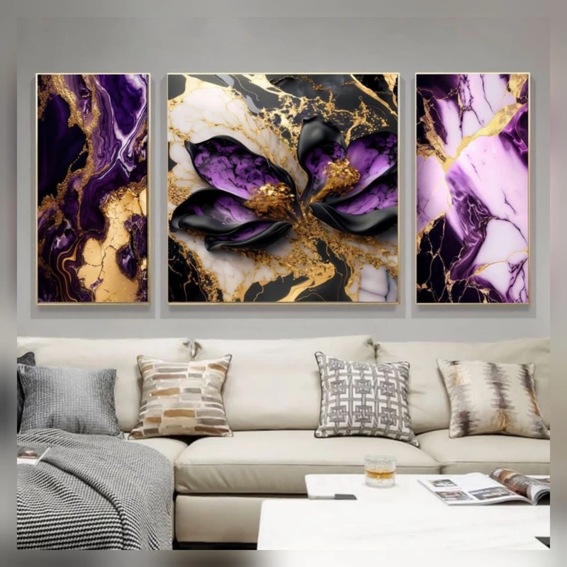 تابلو دکوراتیو مدرن مدل مینیمال مجموعه ۳عددی کد۶۴۴۷