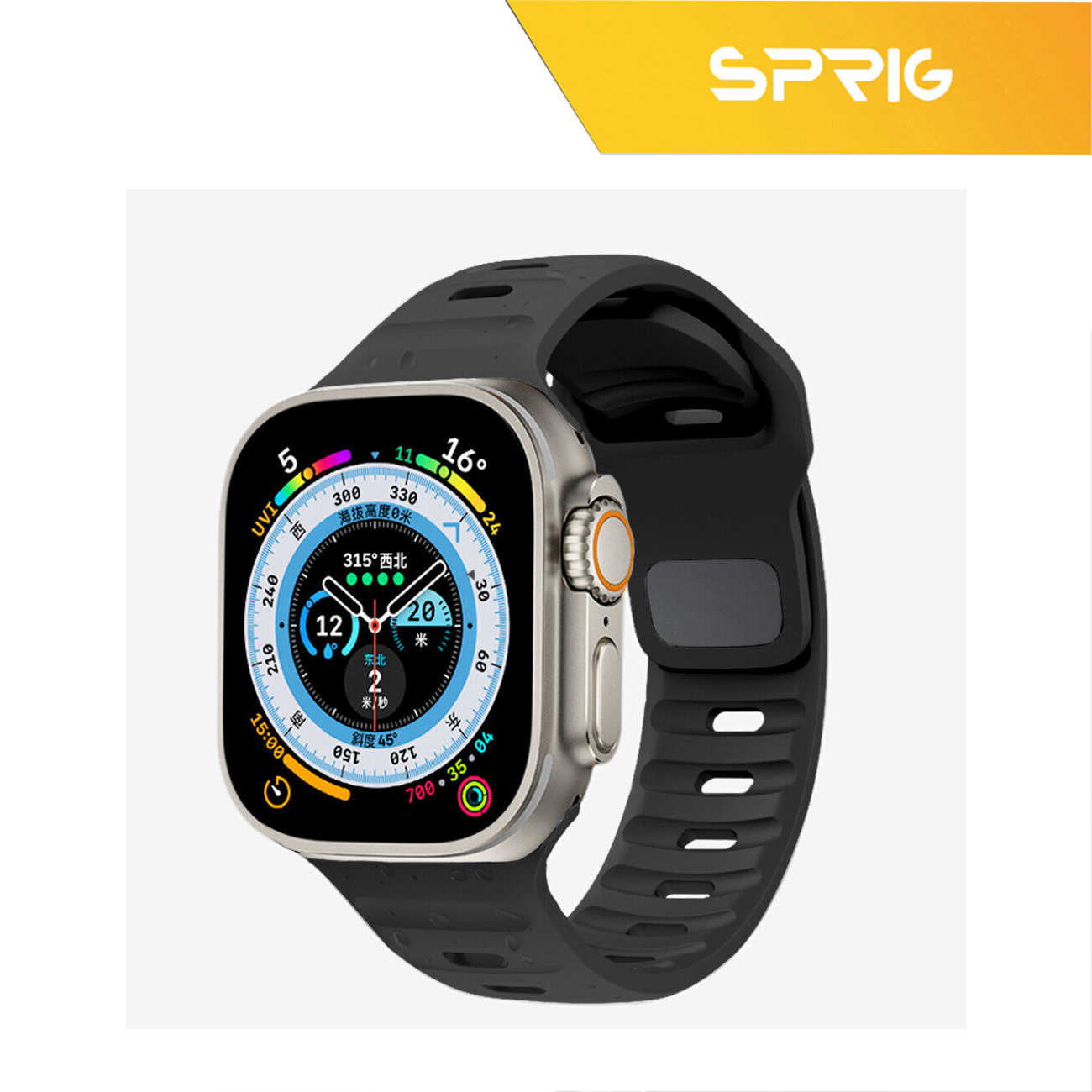 بند اسپریگ مدل Spig Sport strap مناسب برای اپل واچ 42 / 44 / 45 / 49 میلی متر